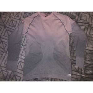 Gymshark Long Sleeve Ombré Pink/Grey